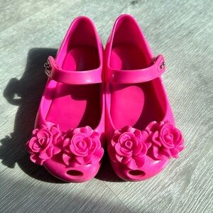 Pink flower top Mini Melissa shoes